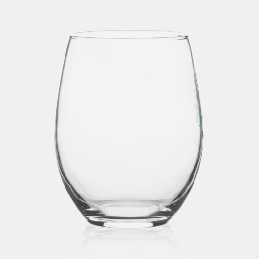 「最高のMom Ever」のエレガントティール(緑がかった色) ステムなしワイングラス