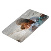 「最高のMom Ever」のシルバカスタムーグリッター写真 マグネット (左側)