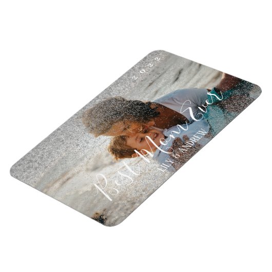 「最高のMom Ever」のシルバカスタムーグリッター写真 マグネット (左側)