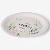 最高のMom Ever-カラフルフローラリース2 ペーパープレート (アングル)