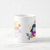 🌈 最高のMom Ever - カラフル Cartoon Hug Mug 🌈 コーヒーマグカップ (中央)