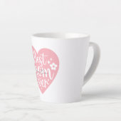 最高のMom Ever -ハート カフェラテマグ (右アングル)