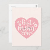 最高のMom Ever -ハート ポストカード (正面/裏面)