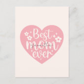 最高のMom Ever -ハート ポストカード (正面)