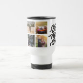 最高のMOM EVER パーソナライズされた 6フォトコラージュ トラベルマグ (中央)