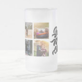 最高のMOM EVER パーソナライズされた 6フォトコラージュ フロストグラスビールジョッキ (中央)