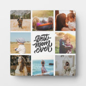 最高のMom Ever パーソナライズされた Photo Collage フォトプラーク (正面)