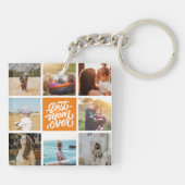 最高のMom Ever パーソナライズされた Photo Collage Orange キーホルダー (裏面)