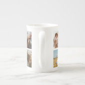 最高のMom Ever パーソナライズされた Photo Collage Pink ボーンチャイナマグカップ (裏面)