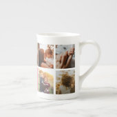 最高のMom Ever パーソナライズされた Photo Collage Pink ボーンチャイナマグカップ (右)