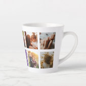 最高のMom Ever パーソナライズされた Photo Collage Purple カフェラテマグ (右)