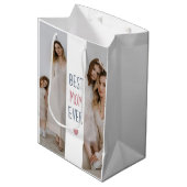 最高のMom Ever – 写真パーソナライズされたと文字の抱き枕 ミディアムペーパーバッグ (正面アングル)