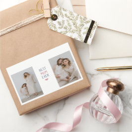 最高のMom Ever – 写真パーソナライズされたシール 長方形シール