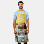 最高のMom Ever 12パーソナライズされた写真コラージュ黄色 エプロン (着用した状態)