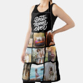 最高のMom Ever 12パーソナライズされた Photo Collage Black エプロン (インサイチュ)