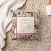 最高のMom Ever 12フォトコラージュ装飾用クッション クッション (ブランケット)