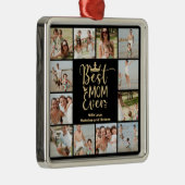最高のMom Ever 12 Photo Collage メタルオーナメント (右)