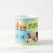 最高のMom Ever 4フォトコラージュ誕生日 コーヒーマグカップ (中央)