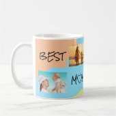 最高のMom Ever 4フォトコラージュ誕生日 コーヒーマグカップ (左)