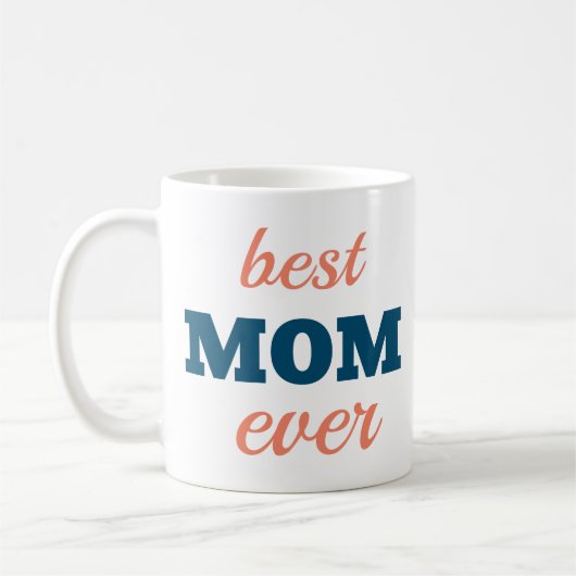 最高のMom Ever 4写真コラージュカスタマイズ写真Mom Ever 4 コーヒーマグカップ (左)