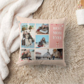 最高のMom Ever 5写真Mother's Day Collage クッション (ブランケット)