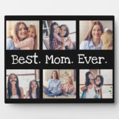 最高のMom Ever 6フォトコラージュパーソナライズされたおもしろい フォトプラーク (正面)