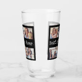 最高のMom Ever 6フォトコラージュ白黒 タンブラーグラス (左)