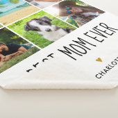 最高のMom Ever 6フォトコラージュ金ゴールドハート シェルパブランケット (3/4)