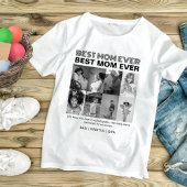 最高のMom Ever 8カスタムモノクロ写真 Tシャツ