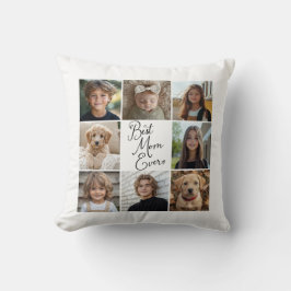 最高のMom Ever 8フォトコラージュ装飾用クッション クッション