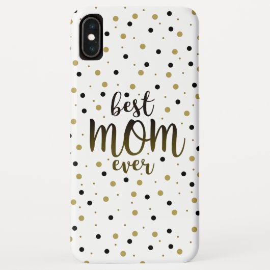 最高のMom Ever Black and金ゴールド紙吹雪 Case-Mate iPhoneケース (裏面)