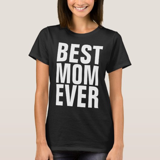 最高のMOM EVER Black T-Shirts Tシャツ (正面)