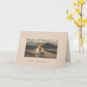 最高のMom Ever Chic Handwriting Script写真モダン カード (黄色い花)