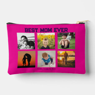 最高のMom Ever Customizable名前と画像 アクセサリーポーチ
