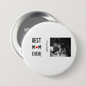 最高のMom Ever Customizable Name 缶バッジ (正面&裏面)