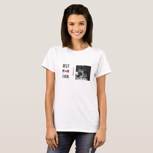 最高のMom Ever Customizable Name Tシャツ (正面フル)