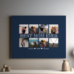 最高のMom Ever Customizable Navy Blue Photo Collage キャンバスプリント<br><div class="desc">「最高のMom Ever Customizable Blue Photo Collage Canvas Print」は本当に特別で特別なギフトでパーソナライズされた、私たちの生活の中でマザーズが果たす特別な役割に合わせて作られた祝。このキャンバユニークスプリントは、大切に思い浮かべた家族の写真のコラージュを丁寧にキュレートし、人間関係を定義する多くの共有された思い出を美しく包み込む、魅力的でユニークなアート作品に変える機会を提供する。母の日、誕生日、記念日、クリスマスの贈り物、単に彼女の日を明るくする「ちょうど」ジェスチャーであるかどうか、「最高のMom Ever Customizable Navy Blue Photo Collage Canvas Print」は、最も大切な思い出を美しくキャプチャする贈り物を作成することができる。お母祝さんに対する深いの愛と感謝の気持ちは、暖かさと感傷性、そして長年の特別な絆を常に思い出させる彼女の家を恵む意味のある記念の品を提供して来いる。</div>