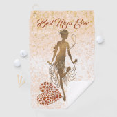 最高のMom Ever Dancer Spiralハート母の日おもしろい ゴルフタオル (インサイチュ)