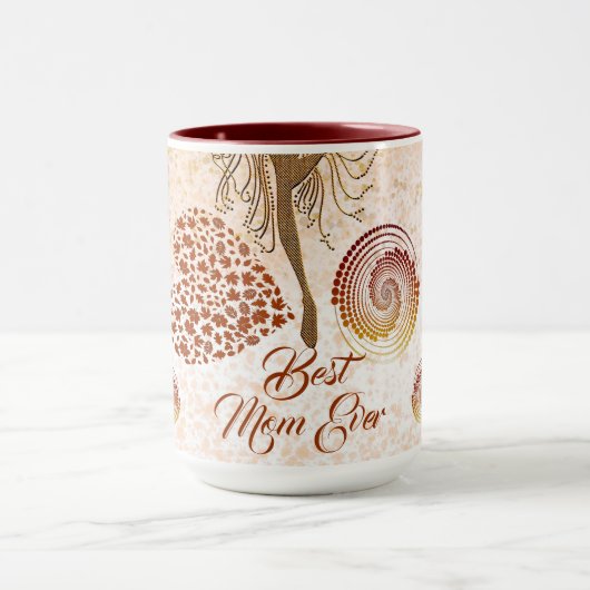 最高のMom Ever Dancer Spiralハート母の日おもしろい マグカップ (中央)