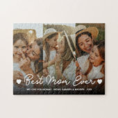最高のMom Ever Family 3 Photo Mothers Day Script ジグソーパズル (横)