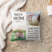 最高のMom Ever Family Photo Collage クッション (ブランケット)