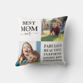 最高のMom Ever Family Photo Collage クッション (裏面)