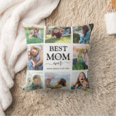最高のMom Ever Family Photo Collage クッション (ブランケット)