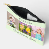 最高のMom Ever Green 3枚モノグラムの アクセサリーポーチ (見開き)