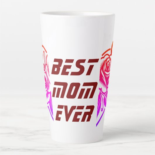 最高のMOM Ever - Happy Mother's Day カフェラテマグ (正面)