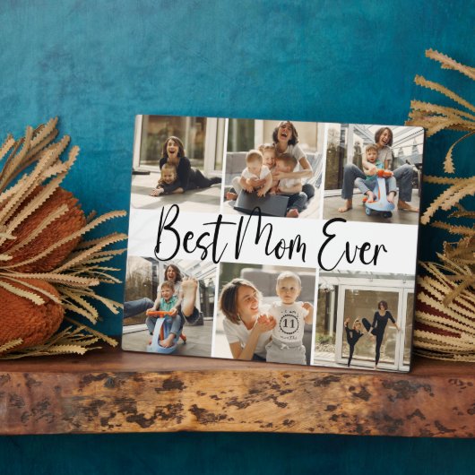 「最高のMom Ever' Keepsake 6 Photo Collage フォトプラーク (側面)
