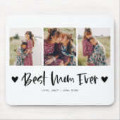 最高のMom Ever Minimalistフォトコラージュ マウスパッド (正面)