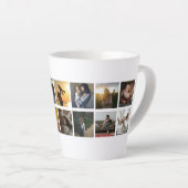 最高のMom Ever Name & Photo Collage母 カフェラテマグ (右アングル)