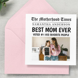 最高のMom Ever Newsletterの名パーソナライズされた前&写真