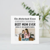 最高のMom Ever Newsletterの名パーソナライズされた前&写真 (スタンド正面)